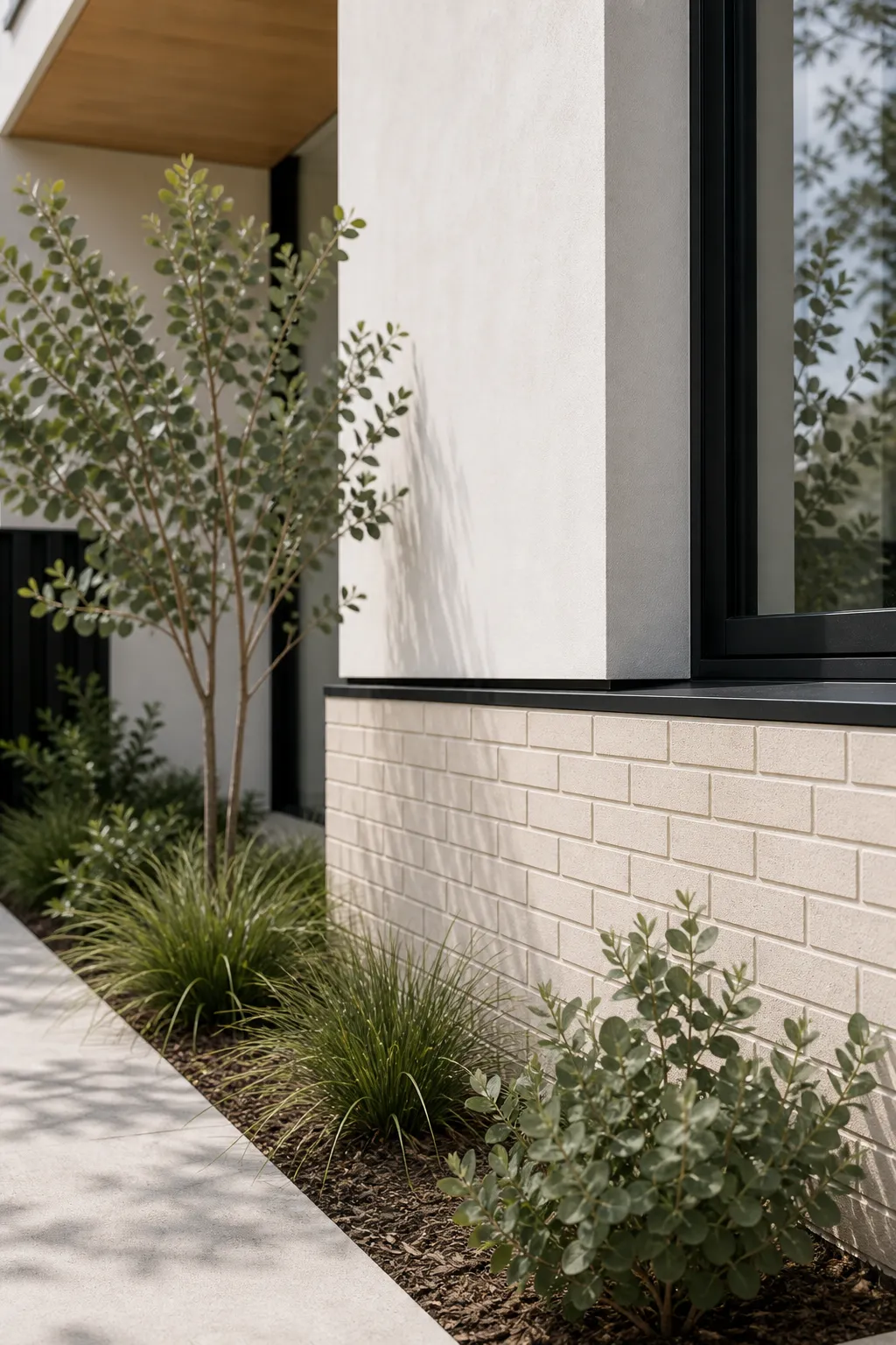 Garden steps and screening detail