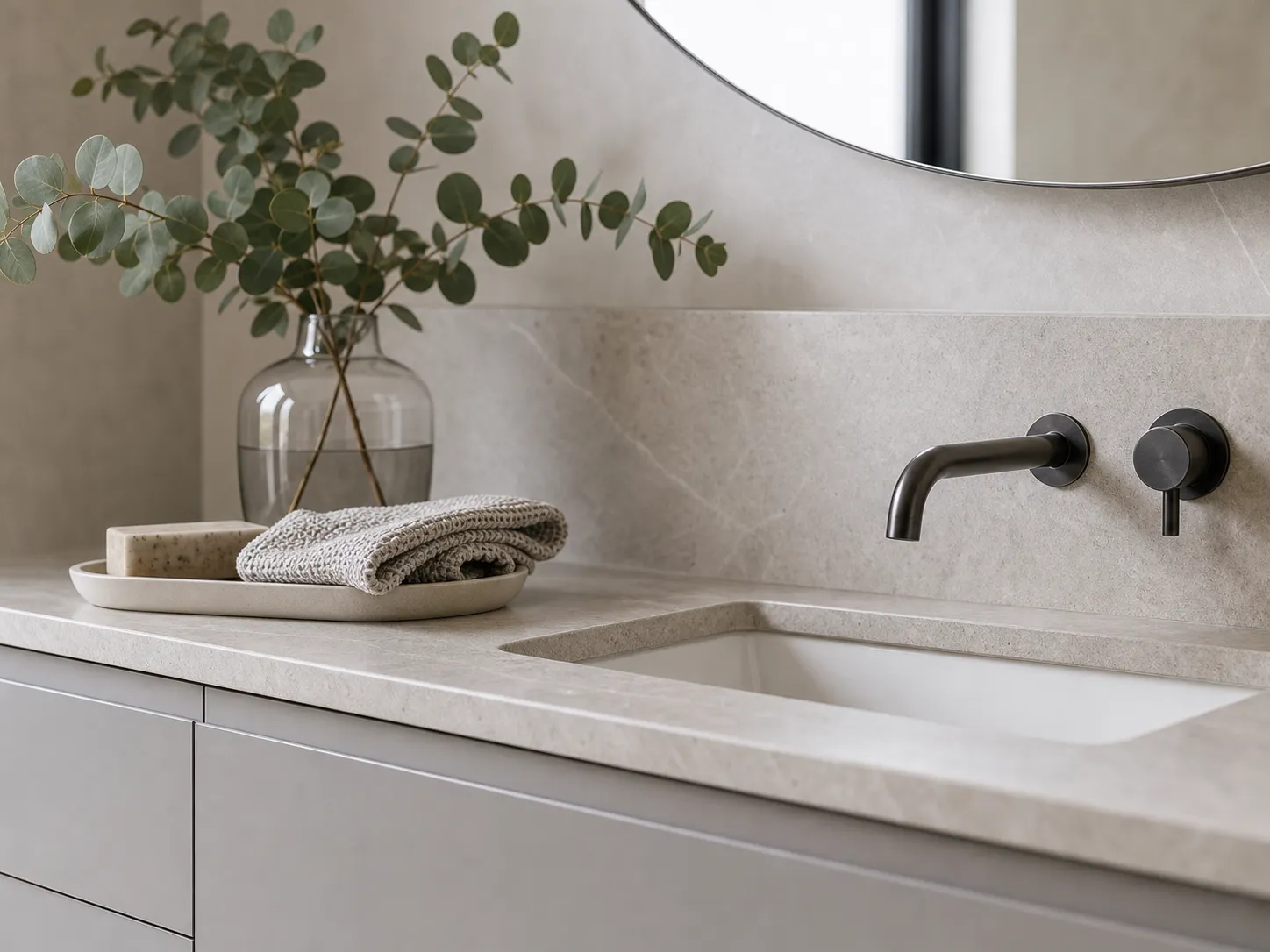 Modern bathroom finish detail