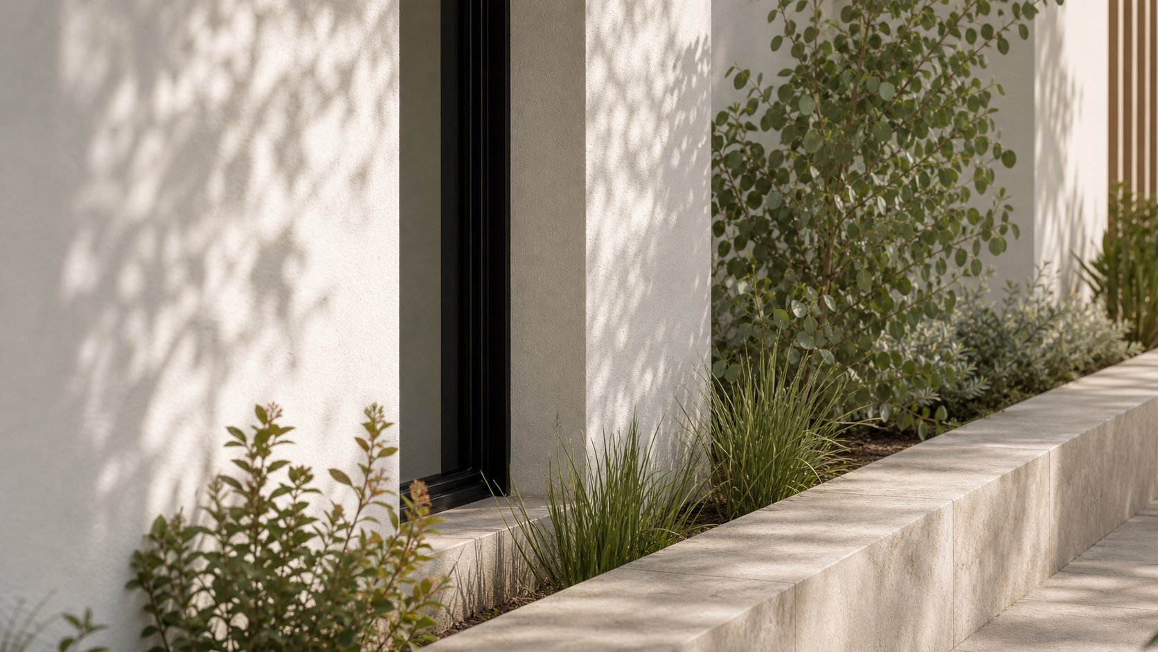 Controlled residential courtyard detail