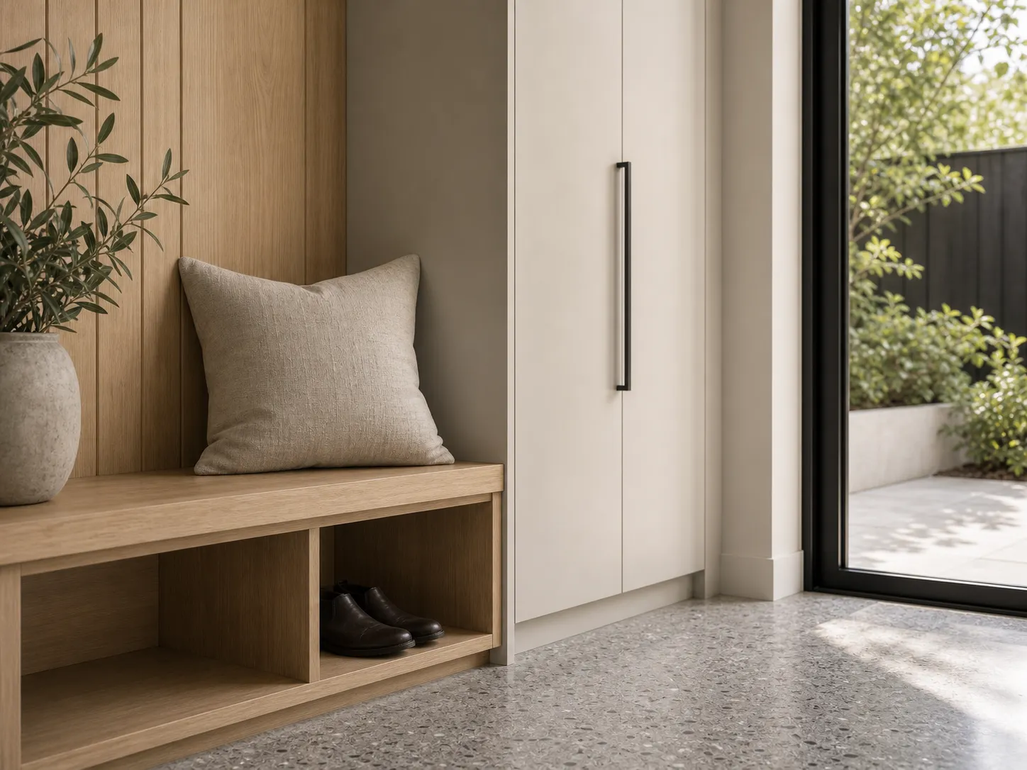 Finished entry joinery detail
