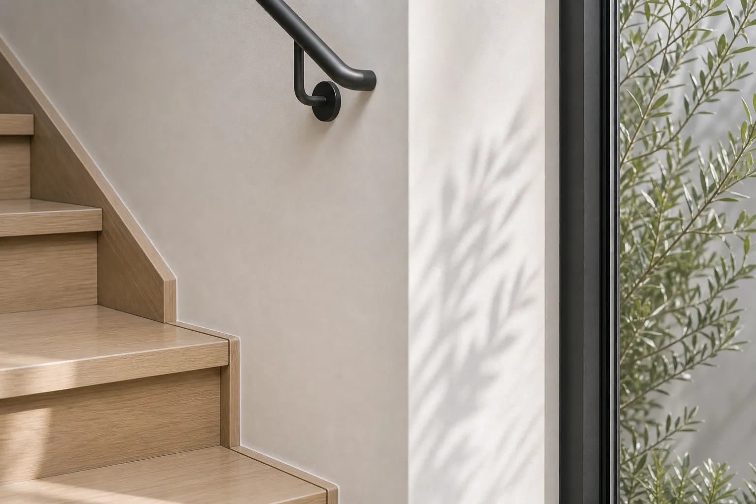 Renovated stair material junction