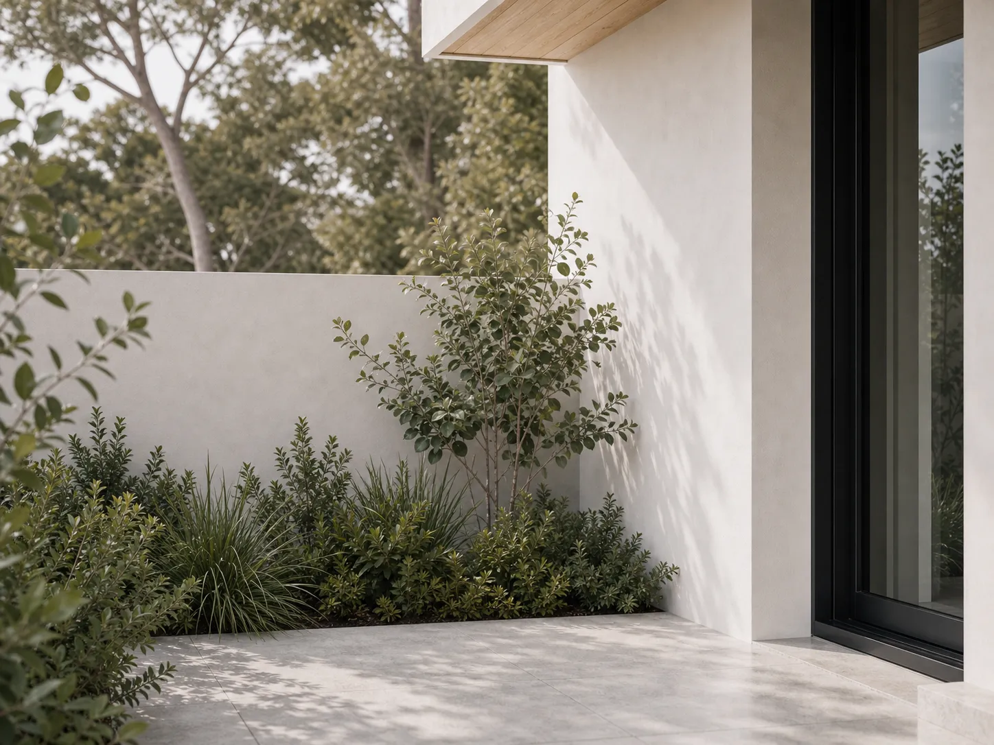 Modern garden threshold detail